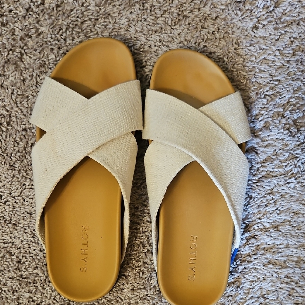 Rothy's The Weekend Slide Cross Strap Sandals